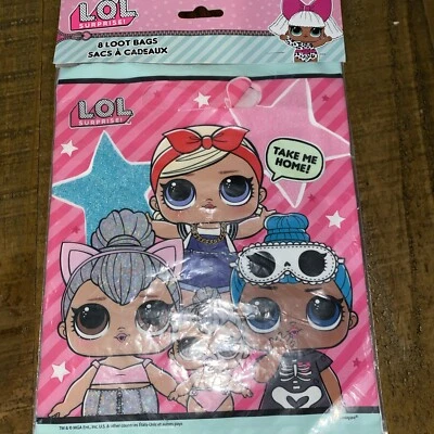 LOL Doll Surprise Birthday Party Favor 8 Bags - Image 1 of 4