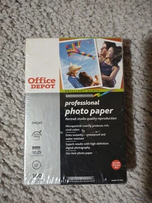 Office Depot Brilliant Gloss Professional Photo Paper 4x6" 100 Count New Sealed - Image 1 of 4