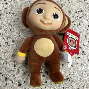Cocomelon Monkey JJ Doll Plush Soft Body Plastic Face 8" Stuffed Toy - Picture 1 of 3