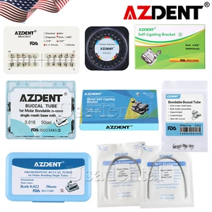 AZDENT Dental Ortho Brackets MBT Roth/Buccal Tubes 1st 2nd Molar/Niti Arch Wires - Picture 1 of 117
