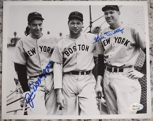 Joe DiMaggio & Bill Dickey Signed Autographed 8x10 Baseball Photo PSA LOA! - Picture 1 of 4