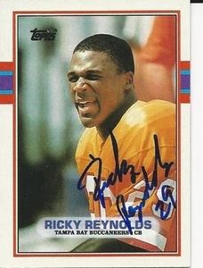 Autographed Ricky Reynolds Tampa Bay Buccaneers 1989 Topps Football Card #334 - Picture 1 of 1