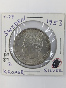 1953 Sweden 2 Kronor - Silver - Picture 1 of 4