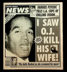 Weekly world news July 26, 1994I saw a OJ kill his wife RARE - Picture 1 of 1