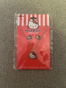 Sanrio Hello Kitty 3 Piece Earring & Necklace Jewelry Set NWT - Picture 1 of 2