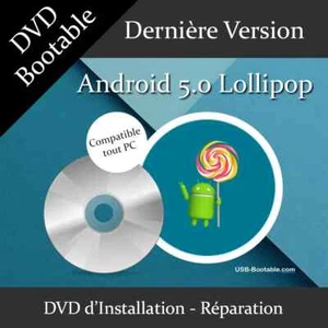 DVD Bootable Android 5.0 Lollipop + Guide d'utilisation - Photo 1/1