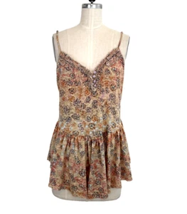Free People Women's Tunic Top Size M Floral Boho Bohemian - Picture 1 of 10