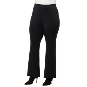 Pantalones Negros Suave Pull On Bootcut Talla 5X Regalo Negocios IMAN Global Chic Nuevos - Imagen 1 de 1