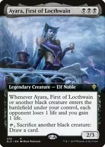 Magic The Gathering AYARA, FIRST OF LOCTHWAIN EXTENDED ART Throne of Eldraine NM - Picture 1 of 1