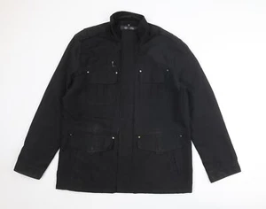 Kenneth Cole Reaction Herren Black Pea Coat Größe L - Bild 1 von 10