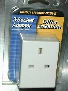 ADAPTATEUR 3 VOIES UNE PRISE 3 BROCHES EN 3 IL SUFFIT DE BRANCHER ! - Photo 1/1
