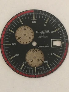 SICURA DIAL 17 JEWELS CHRONOGRAPH / G1645 - Bild 1 von 2