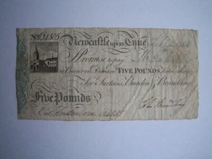 ** Newcastle Upon Tyne 1802 £5 Provincial Banknote **** - Picture 1 of 10