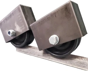 6 Zoll Gusseisen V-Nut Rad mit Lager & schweißbarer Box - 2 Räder - Bild 1 von 1
