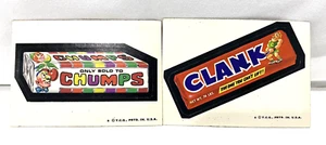 Lot of 2 1970s Wacky Packages Chumps & Clank - Picture 1 of 2