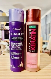nuNAAT Garlic Restorative Shampoo & Brazilian Keratin Conditioner - Picture 1 of 1