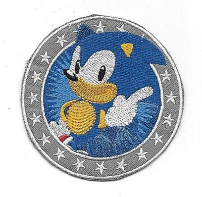 Sonic the Hedgehog Game Logo Embroidered Patch -new - Image 1 of 4