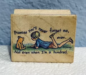 Disney Pooh Holzstempel Pooh & Christopher Robin Promise Me RAR - Bild 1 von 4