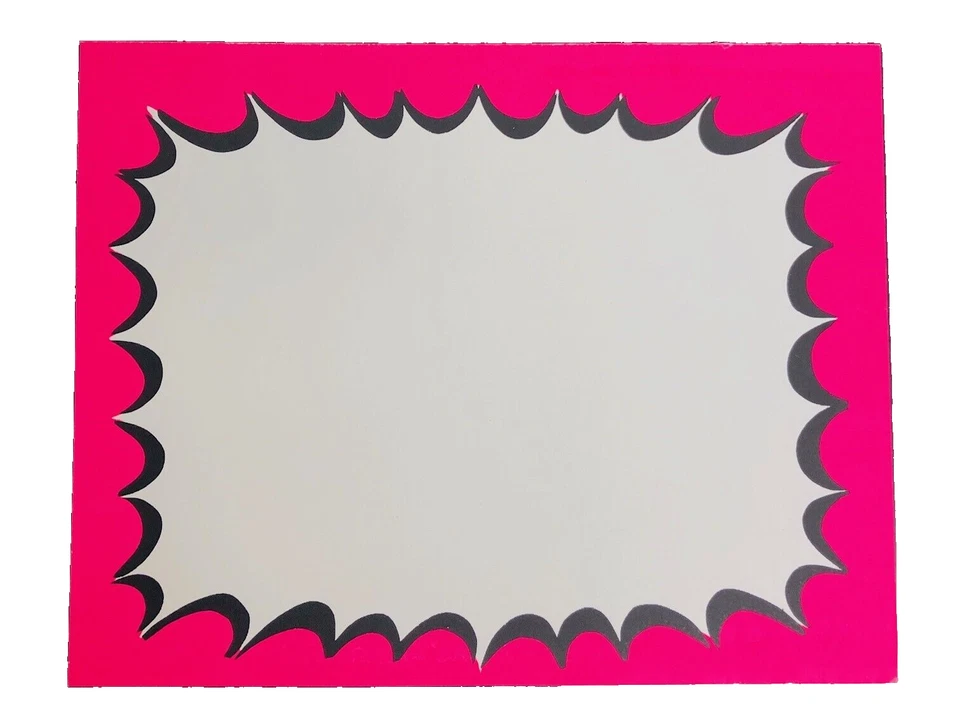 Neon Pink STARBURST Display Sale Price Signs-7" x 5.5"-50pcs