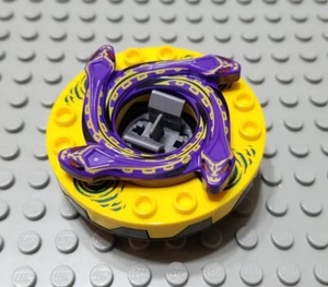 LEGO Yellow and Dark Purple Ninjago Spinner Piece - Picture 1 of 1