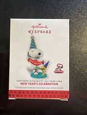 Hallmark Keepsake Ornament 2014 New Year's Celebration Peanuts Snoopy Woodstock