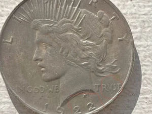 ERRORS--1922 S-Peace US Silber Dollar 90% Münze Face-Eagle Reverse. - Bild 1 von 6