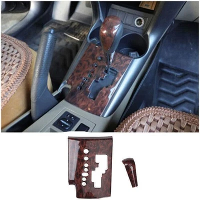 For Toyota RAV4 2006-12 Wood Grain Inner Console Gear Shift Frame Cover Trim 2PC Foto 1 de 4
