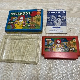 Donald Land w/box Instruction Nintendo Famicom FC Cartridge Tested Japan Retro