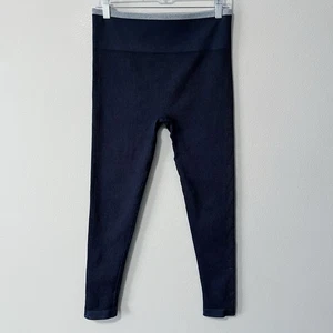 Vuori Helix nahtlose Leggings schwarz Größe Large gerippt hoch geschnitten sportlich Stretch - Bild 1 von 9