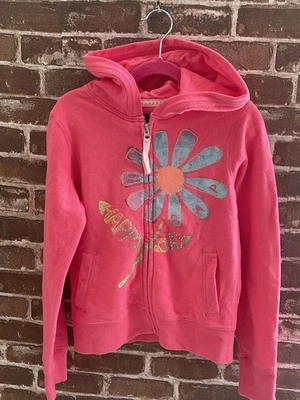 НОВЫЙ С ЯРЛЫКАМИ GAP KIDS ДЕВОЧЕК 10 СЧАСТЛИВЫЙ ДЕНЬ ЦВЕТОК ТОЛСТОВКА С КАПЮШОНОМ ПОЛНЫЙ МОЛНИИ БЛЕСТЯЩИЕ ДРАГОЦЕННЫЕ КАМНИ РОЗОВЫЙ - Изображение 1 из 4