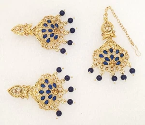 Azul indio / paquistaní diseñador de moda joyería circonita cúbica... - Imagen 1 de 6