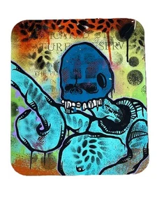 Graffiti Painting on Large Metal Street Sign Original Art -Nature Preserve 14x12 - Picture 1 of 6