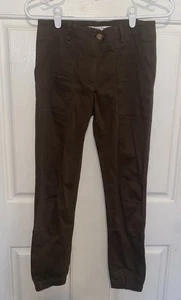 Veronica Beard Jogger Pants Womens 28/2 Brown Mid Rise Field Cargo Cropped - Picture 1 of 11