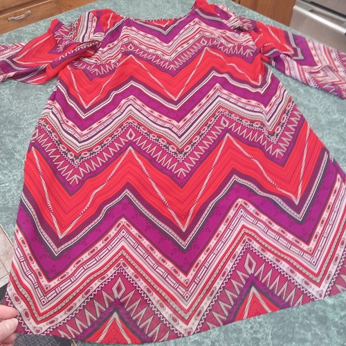 Abito Alyx taglia XL 16 completamente foderato manica lunga floreale magenta spalle scoperte us intime ottimeioni