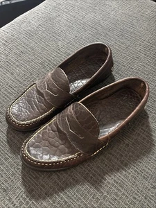 BILL'S KHAKIS x RANCOURT Driving Moc BROWN LEATHER VINTAGE PENNY Loafer US 9 D - Picture 1 of 8