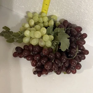 Vintage Replik Faux gefälschte Bauernhof Wein Trauben Weinberg grün rot Obst Display Requisite - Bild 1 von 7