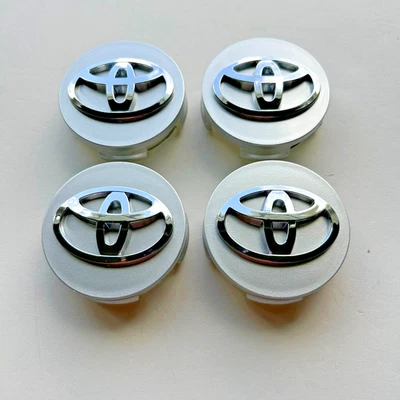 4x Silver Chrome Wheel Center Caps 62mm for Toyota Camry Avalon RAV4 Prius V - Image 1 of 4