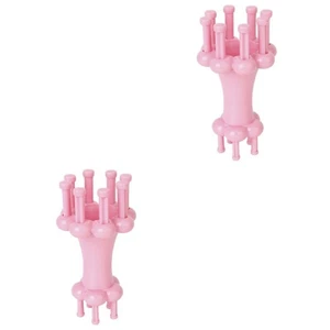  2 stücke Praktische Kunststoff Runde geformte DIY Strick-Spulen-Webstuhl in - Bild 1 von 7