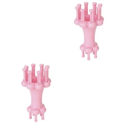  2 stücke Praktische Kunststoff Runde geformte DIY Strick-Spulen-Webstuhl in - Bild 1 von 4