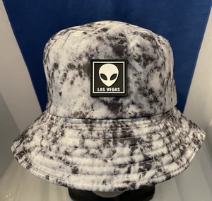 Fischerhut Alien Las Vegas Gummi Logo schwarz/weiß Batik Erwachsene Einheitsgröße - Bild 1 von 5