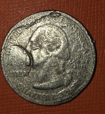 2008 D Alaska Quarter Clipped Planchet Error - Image 1 of 4