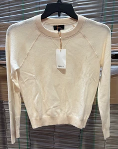 Quince Mongolian Shrunken Cashmere Sweatshirt in Ivory - Size Small - NWD - Afbeelding 1 van 6
