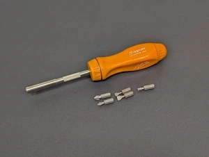 Snap-On Signature Series MIKE SKINNER Ratcheting Screwdriver SSDMR4B Orange - Picture 1 of 6
