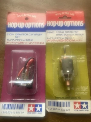 TAMIYA VINTAGE DYNATECH 02H BRUSHED MOTOR 53051 BRUSH SET 53062 7010W 10T ROTOR - Bild 1 von 3