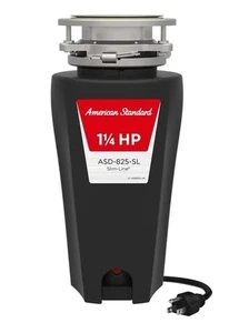 New American Standard Slim Line 1.25HP Food Waste Disposer Black - Picture 1 of 4