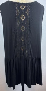 CY Fashion Gr. M schwarz Spitze Häkel Tank Slvls Schößchen Rüschen Modal Viskose - Bild 1 von 6