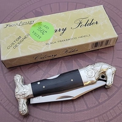 Frost Cutlery Calvary Knife Made in Japan 1980s Lockback Liberty & Union - Image 1 of 4