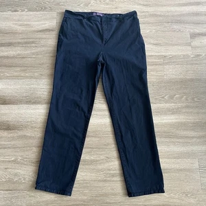 Gloria Vanderbilt Amanda Straight Leg Chino Pants Black Women’s 18 - Picture 1 of 18