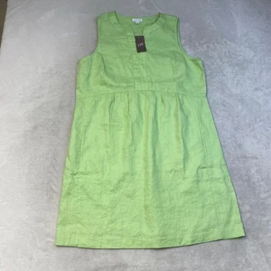 J Jill Love Linen Green Sleeveless Petite Dress Size MP NWT - Picture 1 of 8