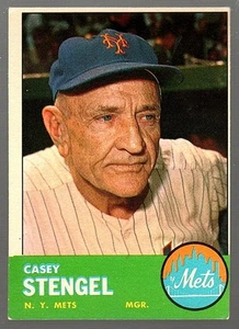 MLB 1963 Topps 233 Casey Stengel HOF New York Mets EX - Bild 1 von 2
